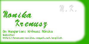 monika krenusz business card